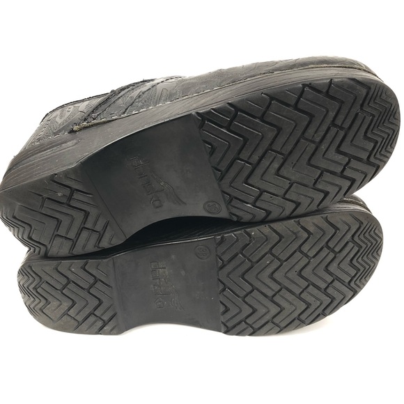 DANSKO Professional Mules Clogs Shoes Black Tooled - Picture 6 of 8